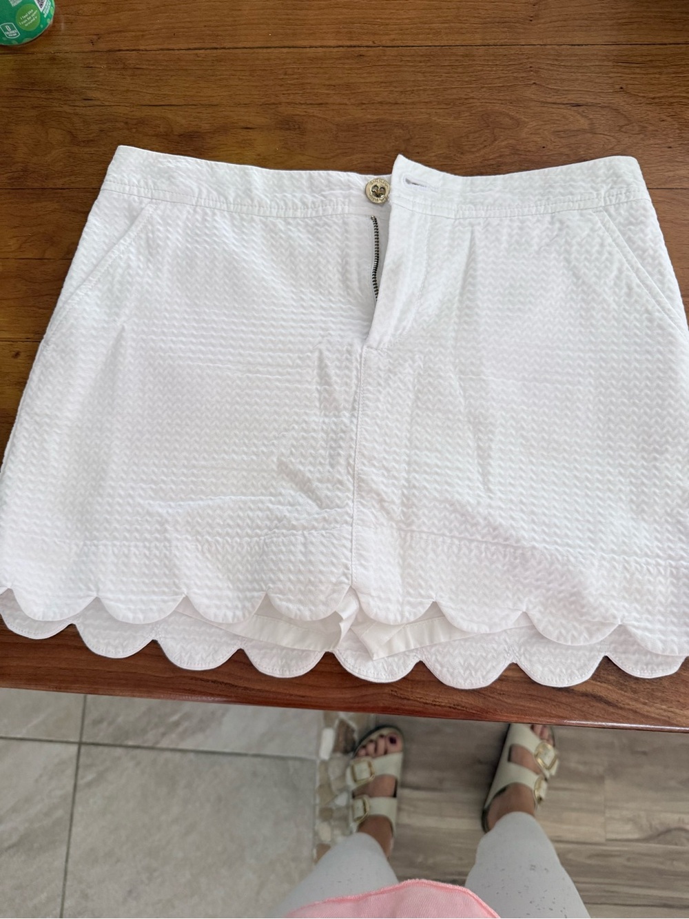 White Collette skort Scallop Hem 2